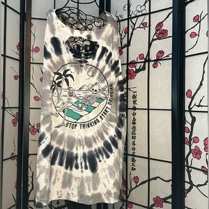 Torrid Lovesick Monochrome Tie-Dye Tank